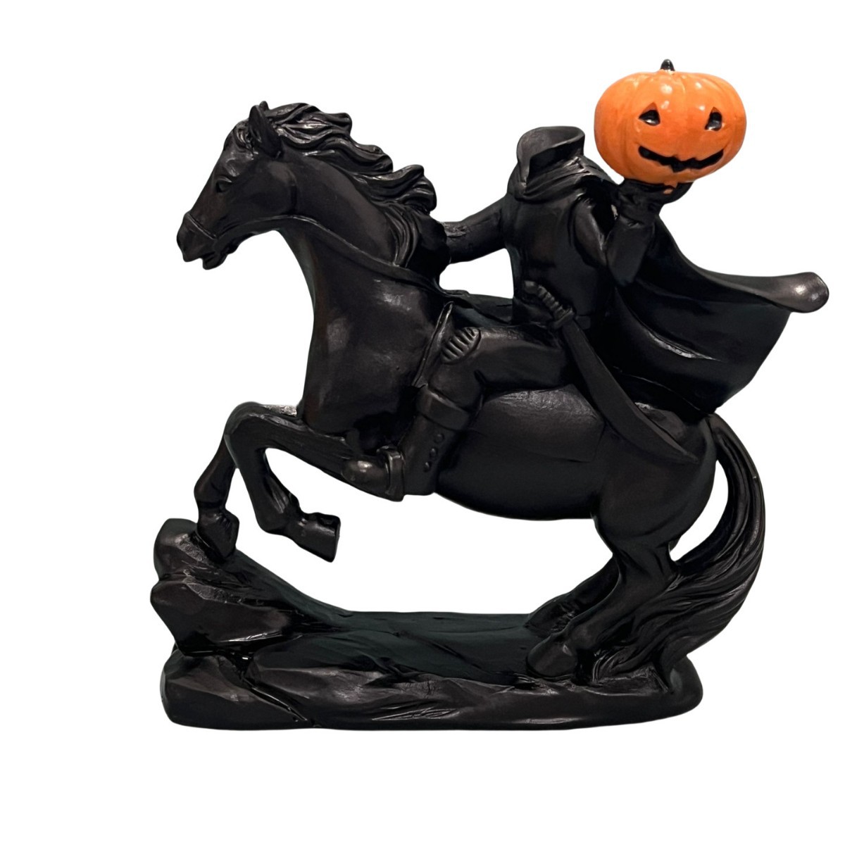 Cross-Border New Halloween Headless Horseman Pumpkin-Holding Resin